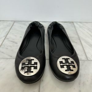 Tory Burch Silver Accent Ballet Flats